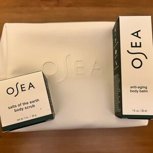 OSEA anti-aging body balm and body scrub travel set